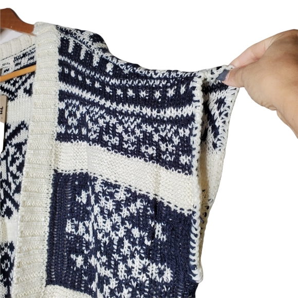 Michael Stars Fair Isle Ruana Cardigan OS  NWT - Picture 8 of 11